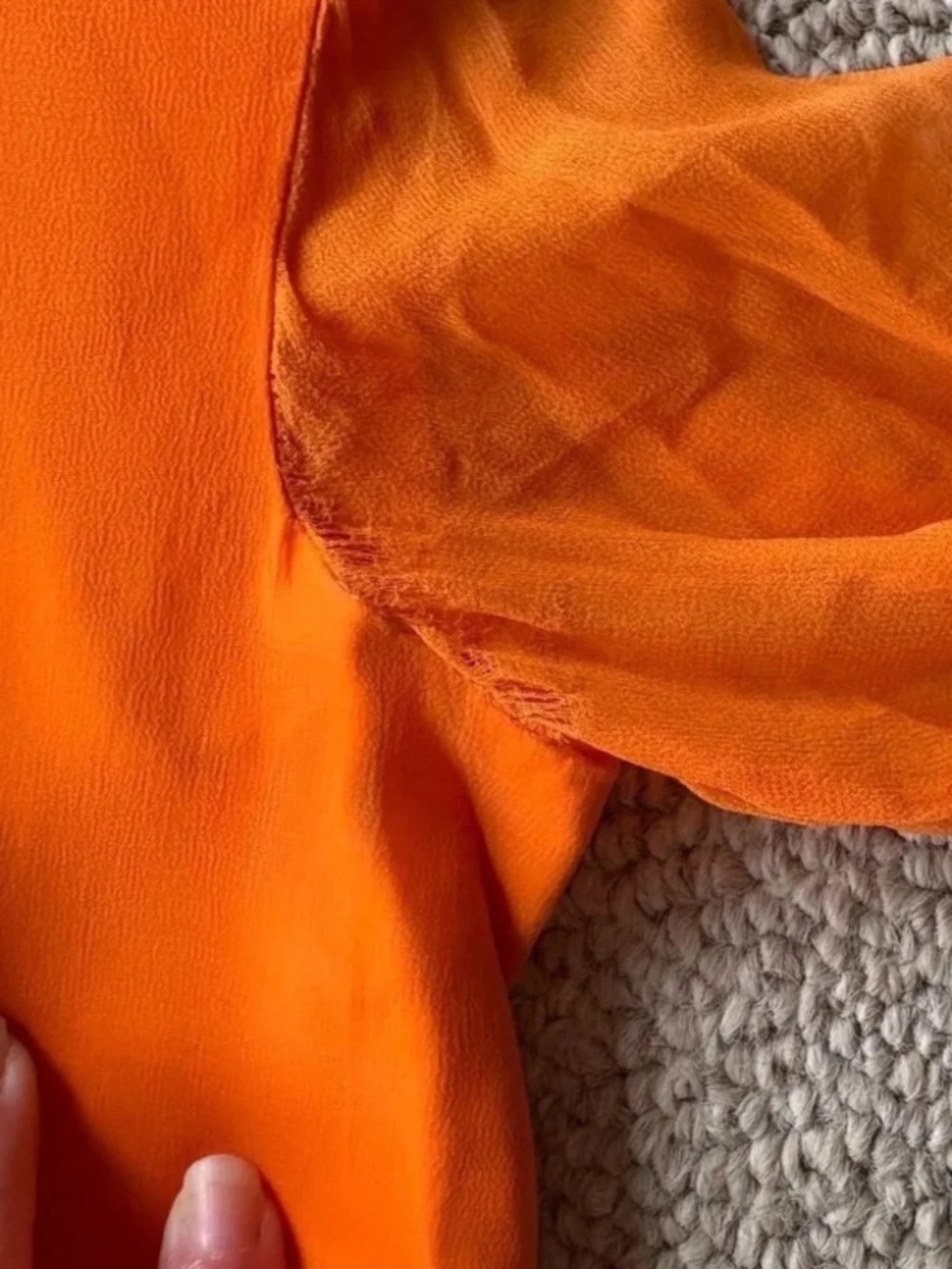 Vintage 70s Orange Prairie Maxi Dress Boho Cottagecore Lace Glam Ren Fair XS - Picture 10 of 16